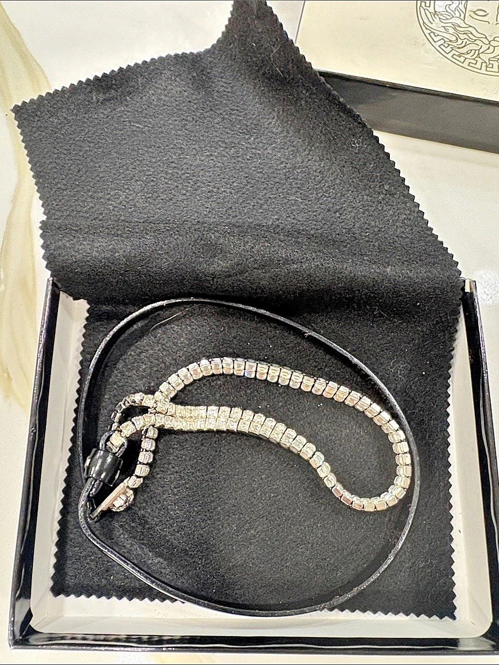 Vintage Gianni Versace
Crystal Choker &
Leather Strap Set -
Like New